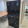 Republic Bank of 6 Doors Black Double Tier Storage Locker